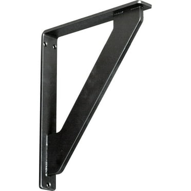 Ekena Millwork 1 1/2"W x 10"D x 12"H Traditional Wrought Iron Bracket, (Single center brace), Antiqued Pale Gold