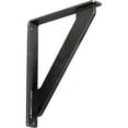 thumbnail image 1 of Ekena Millwork 1 1/2"W x 10"D x 12"H Traditional Wrought Iron Bracket, (Single center brace), Antiqued Pewter, 1 of 11