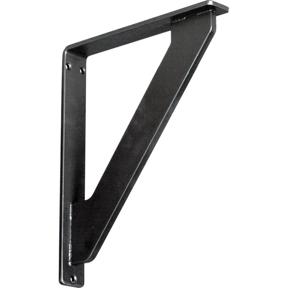 Ekena Millwork 1 1/2"W x 10"D x 12"H Traditional Wrought Iron Bracket, (Single center brace), Antiqued Pewter