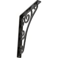 thumbnail image 1 of Ekena Millwork 1 1/2"W x 10"D x 12"H Tristan Wrought Iron Bracket, (Single center brace), Antiqued Pewter, 1 of 8