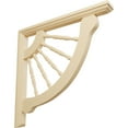 thumbnail image 1 of Ekena Millwork 1 1/2"W x 12"D x 12"H Crendon Wagon Wheel Bracket, Maple, 1 of 4
