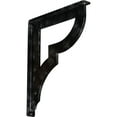 thumbnail image 1 of Ekena Millwork 1 1/2"W x 12"D x 15"H Bradford Wrought Iron Bracket, (Single center brace), Antiqued Silver, 1 of 10