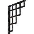thumbnail image 1 of Ekena Millwork 1 1/2"W x 12"D x 15"H Diane Wrought Iron Bracket, (Single center brace), Antiqued Silver, 1 of 10