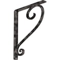 thumbnail image 1 of Ekena Millwork 1 1/2"W x 12"D x 15"H Edwards Wrought Iron Bracket, (Single center brace), Antiqued Warm Silver, 1 of 10