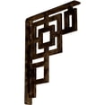 thumbnail image 1 of Ekena Millwork 1 1/2"W x 12"D x 15"H Eris Wrought Iron Bracket, (Single center brace), Antiqued Brass, 1 of 10