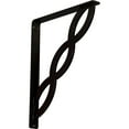 thumbnail image 1 of Ekena Millwork 1 1/2"W x 12"D x 15"H Loera Wrought Iron Bracket, (Single center brace) (4-Pack), 1 of 4