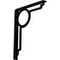 thumbnail image 1 of Ekena Millwork 1 1/2"W x 12"D x 15"H Maria Wrought Iron Bracket, (Single center brace) (6-Pack), 1 of 5