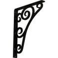thumbnail image 1 of Ekena Millwork 1 1/2"W x 12"D x 15"H Tristan Wrought Iron Bracket, (Single center brace) (4-Pack), 1 of 5