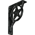 thumbnail image 1 of Ekena Millwork 1 1/2"W x 5 1/2"D x 8"H Austin Wrought Iron Bracket, (Single center brace), Antiqued Silver, 1 of 10