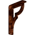 thumbnail image 1 of Ekena Millwork 1 1/2"W x 5 1/2"D x 8"H Bradford Wrought Iron Bracket, (Single center brace), Antiqued Copper, 1 of 10