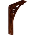 thumbnail image 1 of Ekena Millwork 1 1/2"W x 5 1/2"D x 8"H Crawley Wrought Iron Bracket, (Single center brace), Antiqued Copper, 1 of 10