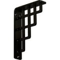 thumbnail image 1 of Ekena Millwork 1 1/2"W x 5 1/2"D x 8"H Diane Wrought Iron Bracket, (Single center brace) (2-Pack), 1 of 4
