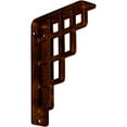 thumbnail image 1 of Ekena Millwork 1 1/2"W x 5 1/2"D x 8"H Diane Wrought Iron Bracket, (Single center brace), Antiqued Copper, 1 of 10