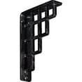 thumbnail image 1 of Ekena Millwork 1 1/2"W x 5 1/2"D x 8"H Diane Wrought Iron Bracket, (Single center brace), Antiqued Silver, 1 of 10
