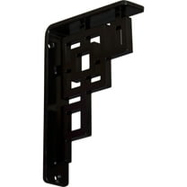Ekena Millwork 1 1/2"W x 5 1/2"D x 8"H Eris Wrought Iron Bracket, (Single center brace) (4-Pack)