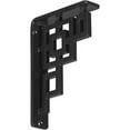 thumbnail image 1 of Ekena Millwork 1 1/2"W x 5 1/2"D x 8"H Eris Wrought Iron Bracket, (Single center brace), Powder Coated Black, 1 of 1
