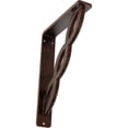 thumbnail image 1 of Ekena Millwork 1 1/2"W x 5 1/2"D x 8"H Loera Wrought Iron Bracket, (Single center brace), Antiqued Copper, 1 of 7