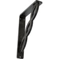 thumbnail image 1 of Ekena Millwork 1 1/2"W x 5 1/2"D x 8"H Loera Wrought Iron Bracket, (Single center brace), Antiqued Silver, 1 of 7