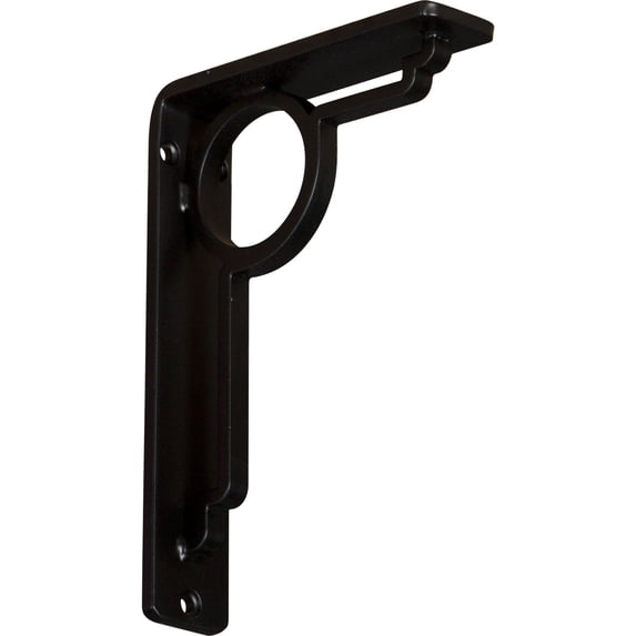 Ekena Millwork 1 1/2"W x 5 1/2"D x 8"H Maria Wrought Iron Bracket, (Single center brace) (2-Pack)