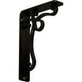 thumbnail image 1 of Ekena Millwork 1 1/2"W x 5 1/2"D x 8"H Orleans Wrought Iron Bracket, (Single center brace) (6-Pack), 1 of 5