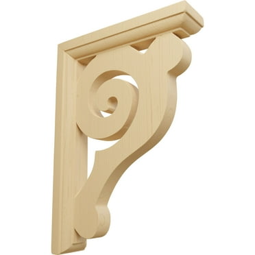 Ekena Millwork 1 1/2"W x 6"D x 8 1/2"H Bulwark Bracket, Alder
