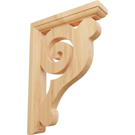 Ekena Millwork 1 1/2"W x 6"D x 8 1/2"H Bulwark Bracket, Red Oak