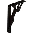 thumbnail image 1 of Ekena Millwork 1 1/2"W x 7 1/2"D x 10"H Damon Wrought Iron Bracket, (Single center brace) (4-Pack), 1 of 7