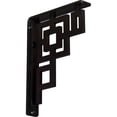 thumbnail image 1 of Ekena Millwork 1 1/2"W x 7 1/2"D x 10"H Eris Wrought Iron Bracket, (Single center brace) (4-Pack), 1 of 4
