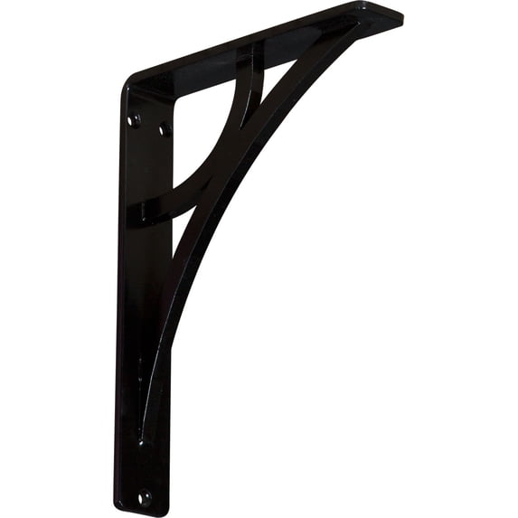 Ekena Millwork 1 1/2"W x 7 1/2"D x 10"H Galveston Wrought Iron Bracket, (Single center brace) (6-Pack)