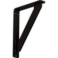 thumbnail image 1 of Ekena Millwork 1 1/2"W x 7 1/2"D x 10"H Traditional Wrought Iron Bracket, (Single center brace) (2-Pack), 1 of 5