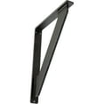 thumbnail image 1 of Ekena Millwork 1 1/2"W x 7 1/2"D x 10"H Traditional Wrought Iron Bracket, (Single center brace), Antiqued Pewter, 1 of 8
