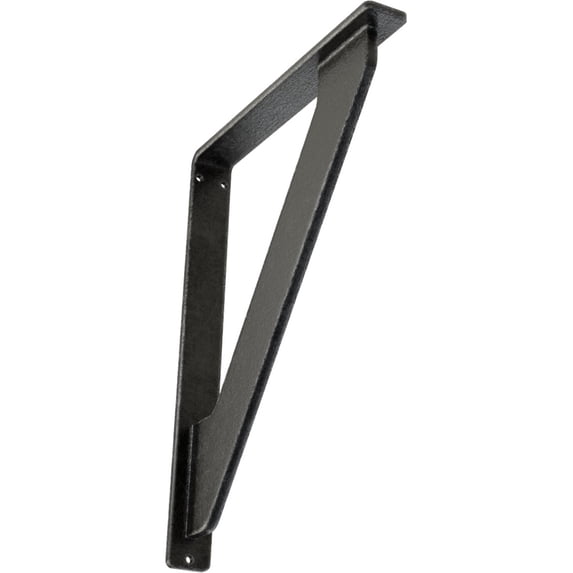 Ekena Millwork 1 1/2"W x 7 1/2"D x 10"H Traditional Wrought Iron Bracket, (Single center brace), Antiqued Pewter