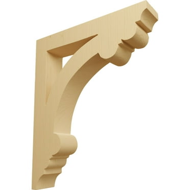 Ekena Millwork 1 1/2"W x 7 1/2"D x 9"H Small Ellis Wood Corbel, Alder
