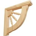 thumbnail image 1 of Ekena Millwork 1 1/2"W x 7"D x 7"H Andrea Wagon Wheel Bracket, Red Oak (6-Pack), 1 of 4