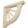 thumbnail image 1 of Ekena Millwork 1 1/2"W x 7"D x 7"H Andrea Wagon Wheel Bracket, Rubberwood (4-Pack), 1 of 4