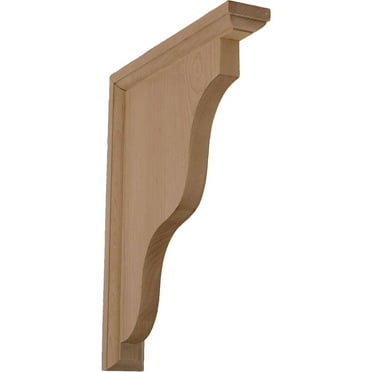 Ekena Millwork 1 1/2"W x 9"D x 11"H Hamilton Traditional Bracket, Alder