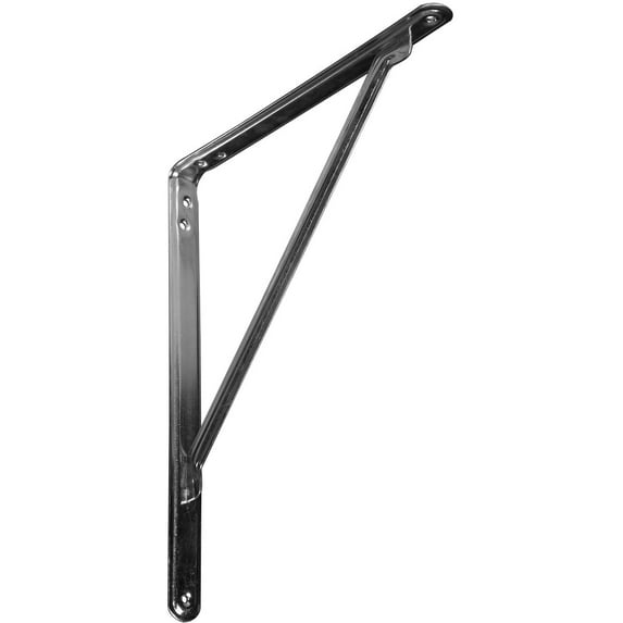 Ekena Millwork 1 1/8"W X 12"D X 13 3/4"H Endurabrace Heavy Duty Traditional Steel Support Bracket, Zinc Plated