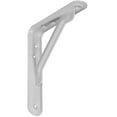 thumbnail image 1 of Ekena Millwork 1 1/8"W X 5"D X 6"H Endurabrace Heavy Duty Traditional Steel Support Bracket, Matte White, 1 of 4