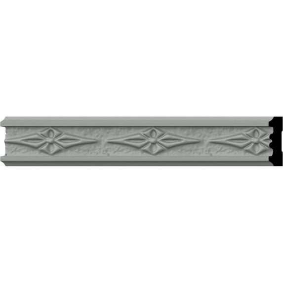 Ekena Millwork 1 3/4"H x 1/2"P x 94 1/2"L, (3 3/8" Repeat), Sofia Chair Rail (2-Pack)