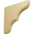 thumbnail image 1 of Ekena Millwork 1 3/4"W x 10"D x 10"H Stratford Wood Bracket, Alder (4-Pack), 1 of 4