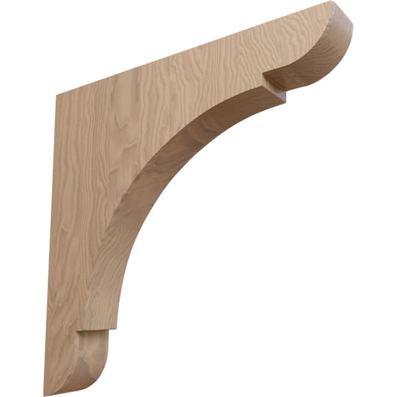 Ekena Millwork 1 3/4"W x 12"D x 12"H Extra Large Olympic Wood Bracket, Mahogany (4-Pack)