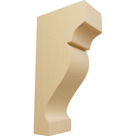 Ekena Millwork 1 3/4"W x 3"D x 6"H Mini Dearborn Wood Corbel, Alder