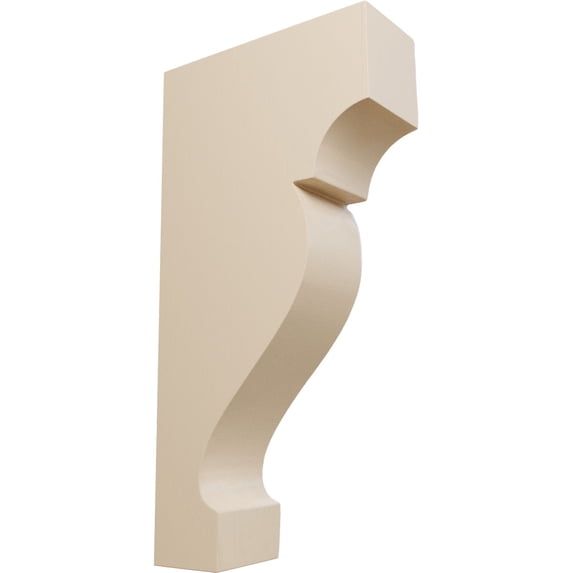 Ekena Millwork 1 3/4"W x 4 1/2"D x 9"H Large Dearborn Wood Corbel, Alder