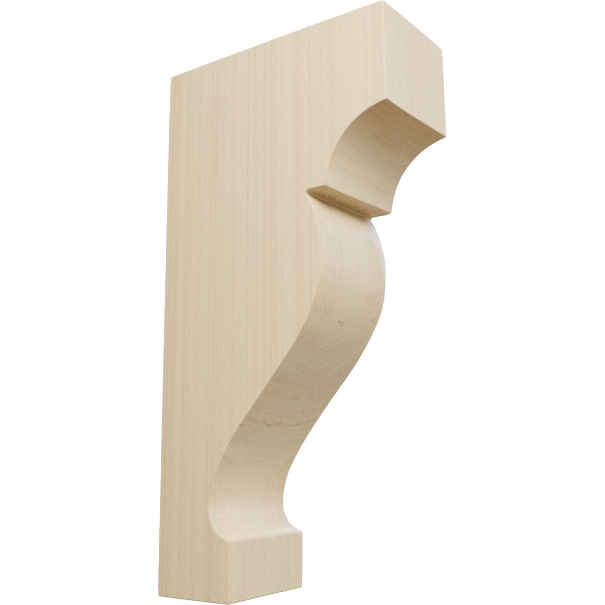 Medium Rubberwood Dearborn Corbel 1.75"W x 4"D x 8"H