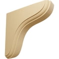 thumbnail image 1 of Ekena Millwork 1 3/4"W x 5 1/2"D x 5 1/2"H Eaton Wood Bracket, Alder (6-Pack), 1 of 4