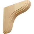 thumbnail image 1 of Ekena Millwork 1 3/4"W x 5 1/2"D x 5 1/2"H Eaton Wood Bracket, Red Oak (6-Pack), 1 of 4