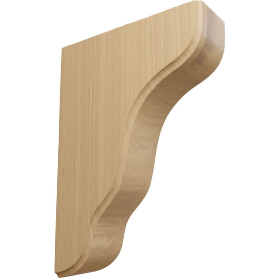 Ekena Millwork 1 3/4"W x 5 1/4"D x 7 1/2"H Plymouth Wood Bracket, Cherry (2-Pack)