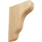 Ekena Millwork 1 3/4"W x 5 1/4"D x 7 1/2"H Plymouth Wood Bracket, Alder