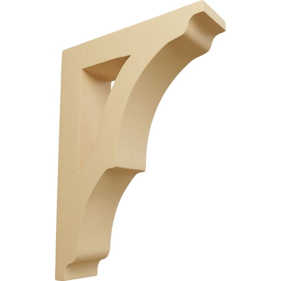 Ekena Millwork 1 3/4"W x 6 1/2"D x 9"H Small Avila Wood Bracket, Alder (4-Pack)