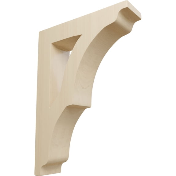Ekena Millwork 1 3/4"W x 6 1/2"D x 9"H Small Avila Wood Bracket, Rubberwood (4-Pack)